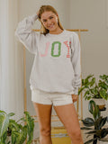 Joy Quilted Puff Ink Ash Gray Sweatshirt