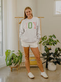 Joy Quilted Puff Ink Ash Gray Sweatshirt
