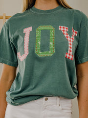 Joy Quilted Puff Ink Green CC Tee