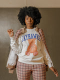 KU Jayhawks Basketball Bear White Sweatshirt
