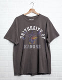 KU Jayhawks Draft Charcoal Thrifted Tee