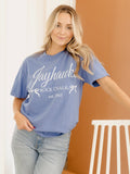 KU Jayhawks Established Bows Blue Tee