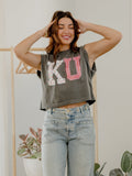 KU Jayhawks Quilted Puff Ink Smoke Tank