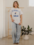 KU Jayhawks Vintage Sport Ash Gray Thrifted Tee