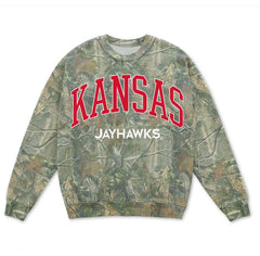 KU Jayhawks Filled Gault Camouflage Sweatshirt