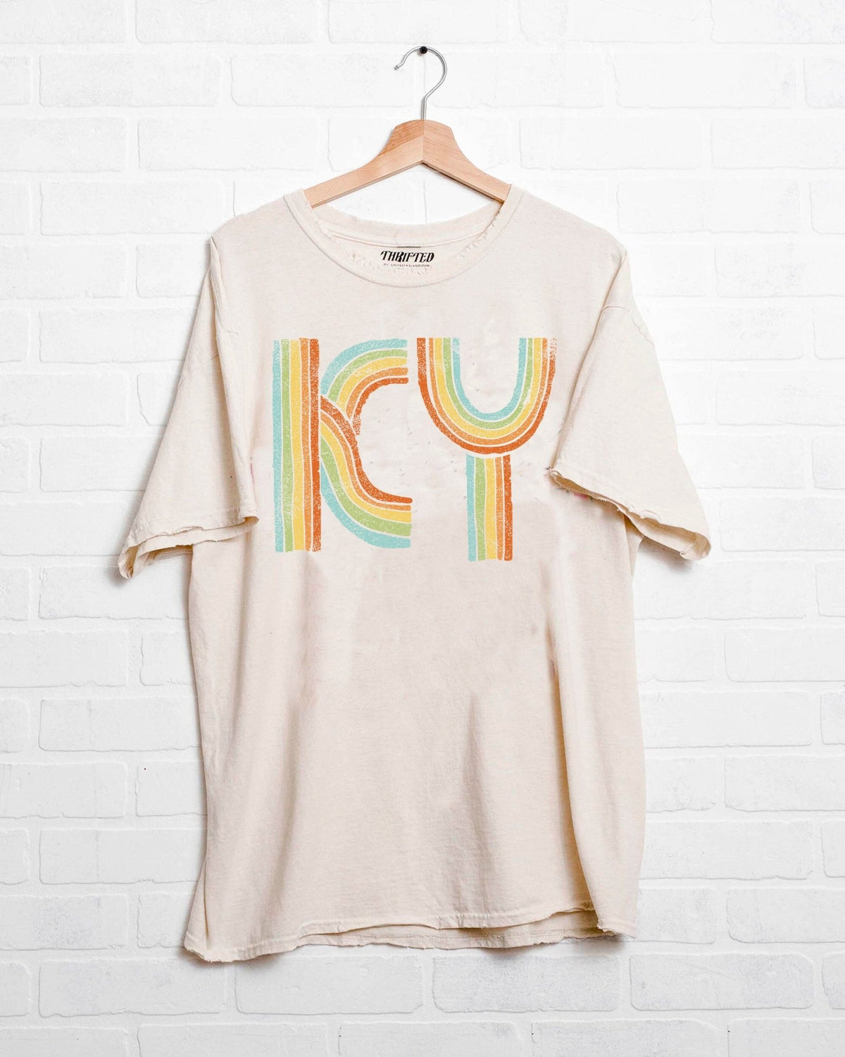 KY Kentucky Promise Off White Thrifted Tee  (FINAL SALE)