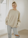 LivyLu Blank Thrifted Sand Sweatshirt