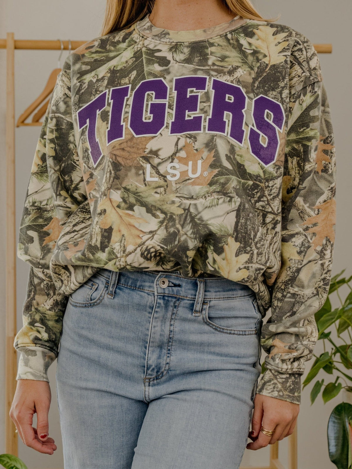 LSU Tigers Filled Gault Camouflage Sweatshirt