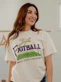 LSU Tigers Football Field Off White Thrifted Tee