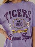 LSU Tigers Patches 25 Violet Tee