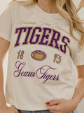 LSU Tigers Wave Arch Vintage White Ellie Perfect Tee
