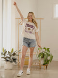 LSU Tigers Wave Arch Vintage White Ellie Perfect Tee