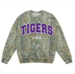 LSU Tigers Filled Gault Camouflage Sweatshirt