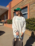 Luck Love Cowboys Embroidered Natural Sweatshirt