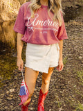 Made For You & Me America Bows Crimson Tee