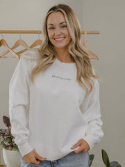 Making Spirits Bright White CC Sweatshirt (Front/Back Design)