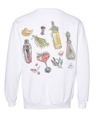 Making Spirits Bright White CC Sweatshirt (Front/Back Design)