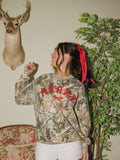 Merry Bow Camouflage Sweatshirt