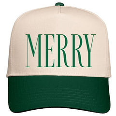MERRY Green/Khaki Embroidered Hat