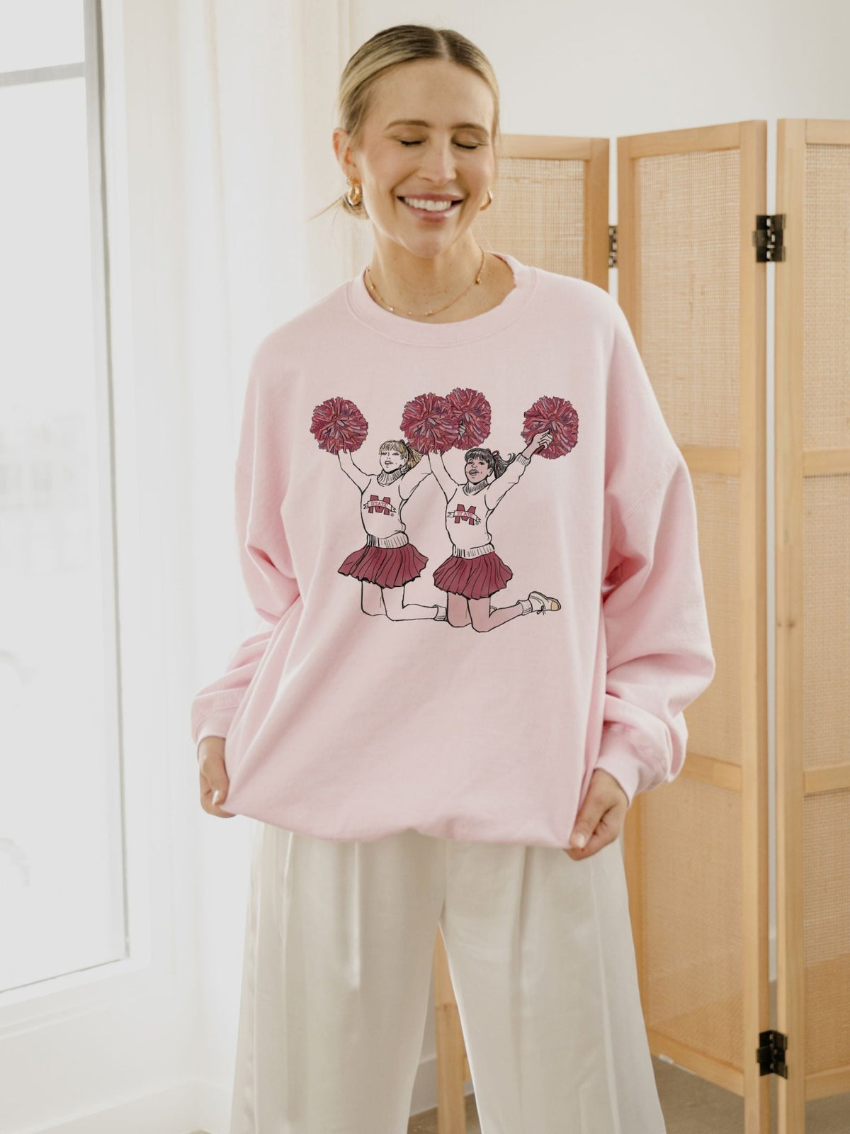 Mississippi State Bulldogs Cheer Pink Sweatshirt