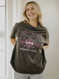 Mississippi State Bulldogs Pep Rally Black Thrifted Tee
