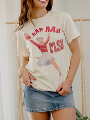 Mississippi State Bulldogs Rah Rah Off White Thrifted Tee