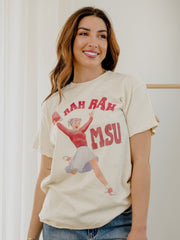 Mississippi State Bulldogs Rah Rah Off White Thrifted Tee