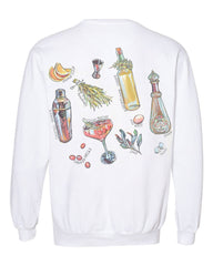 Making Spirits Bright White CC Sweatshirt (Front/Back Design)