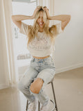 Monterey Off White Cropped Tee