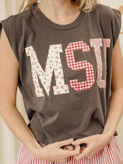 MSU Mississippi State Bulldogs Quilted Puff Ink Smoke Tank