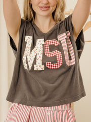 MSU Mississippi State Bulldogs Quilted Puff Ink Smoke Tank