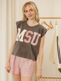 MSU Mississippi State Bulldogs Quilted Puff Ink Smoke Tank
