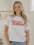 Nebraska Huskers Cans White Ellie Perfect Tee