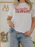 Nebraska Huskers Cans White Ellie Perfect Tee