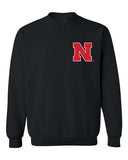 Nebraska Huskers Chenille Patch Black Sweatshirt