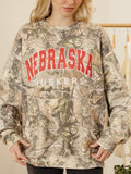 Nebraska Huskers Filled Gault Camouflage Sweatshirt
