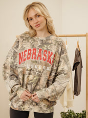 Nebraska Huskers Filled Gault Camouflage Sweatshirt