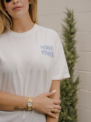 Nebraska Huskers Herbie's Version White Tee