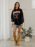 Nebraska Huskers Letterman Charcoal Chrome Hi Dive Sweatshirt