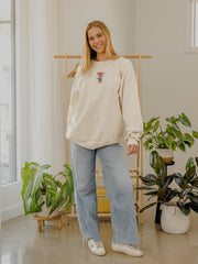 Nebraska Huskers Mascot Flag Natural Sweatshirt