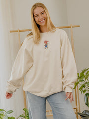 Nebraska Huskers Mascot Flag Natural Sweatshirt