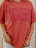 Nebraska Huskers Mono Puff Ink Red Heavyweight Tee