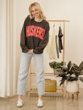 Nebraska Huskers Mono Puff Ink Smoke Oversized Crew Hi-Dive Sweatshirt