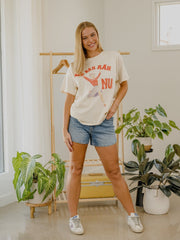 Nebraska Huskers Rah Rah Off White Thrifted Tee