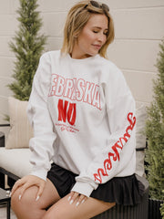 Nebraska Huskers Sporty White Sweatshirt
