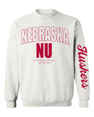 Nebraska Huskers Sporty White Sweatshirt