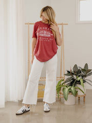 Nebraska Huskers Stadium Coordinates Red Tee