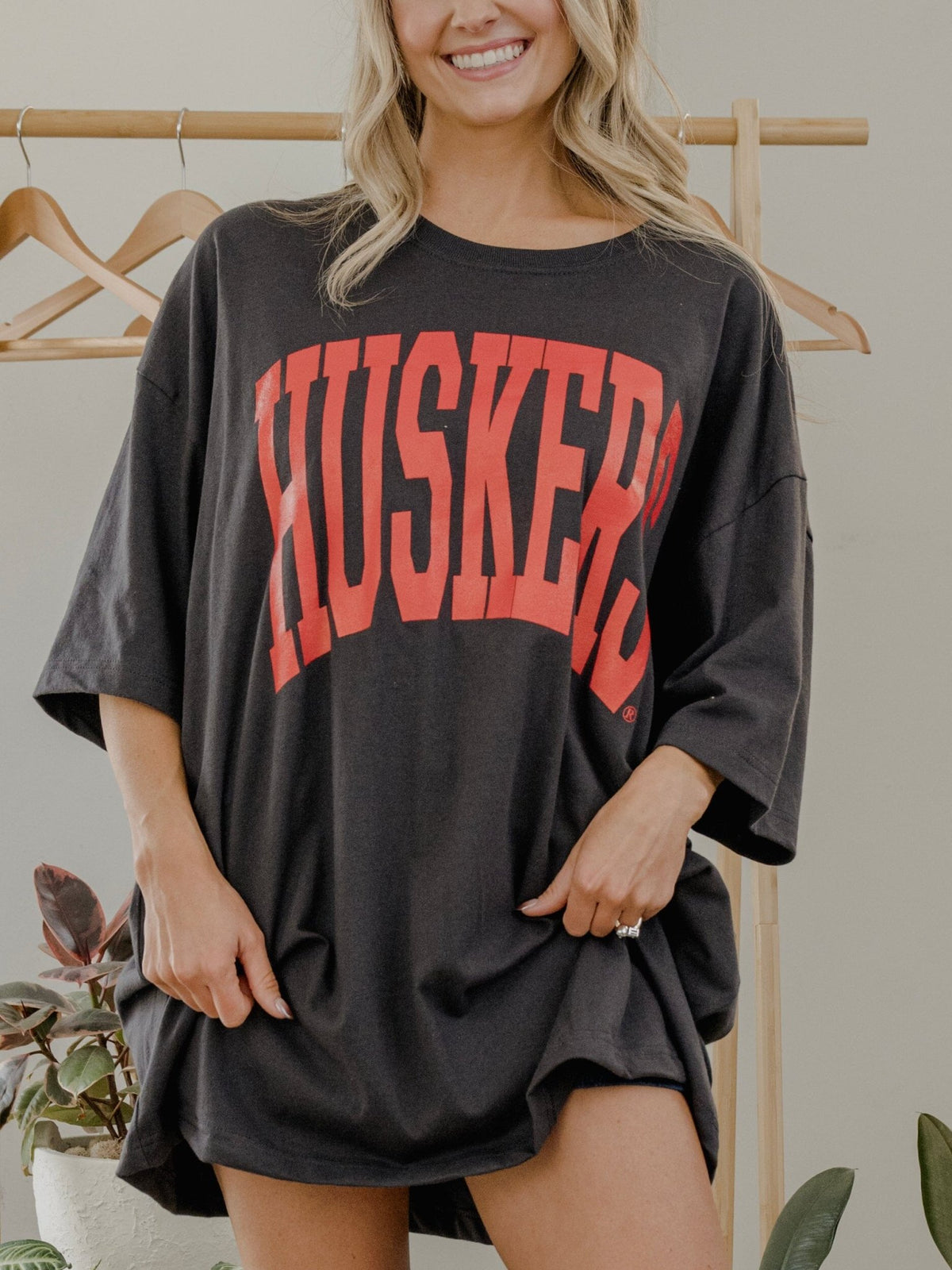 Nebraska Huskers Tall Boy Smoke One Size Tee