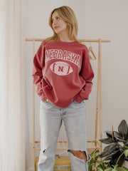 Nebraska Huskers Wonka Football Red Sweatshirt