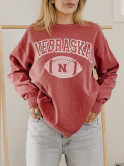 Nebraska Huskers Wonka Football Red Sweatshirt